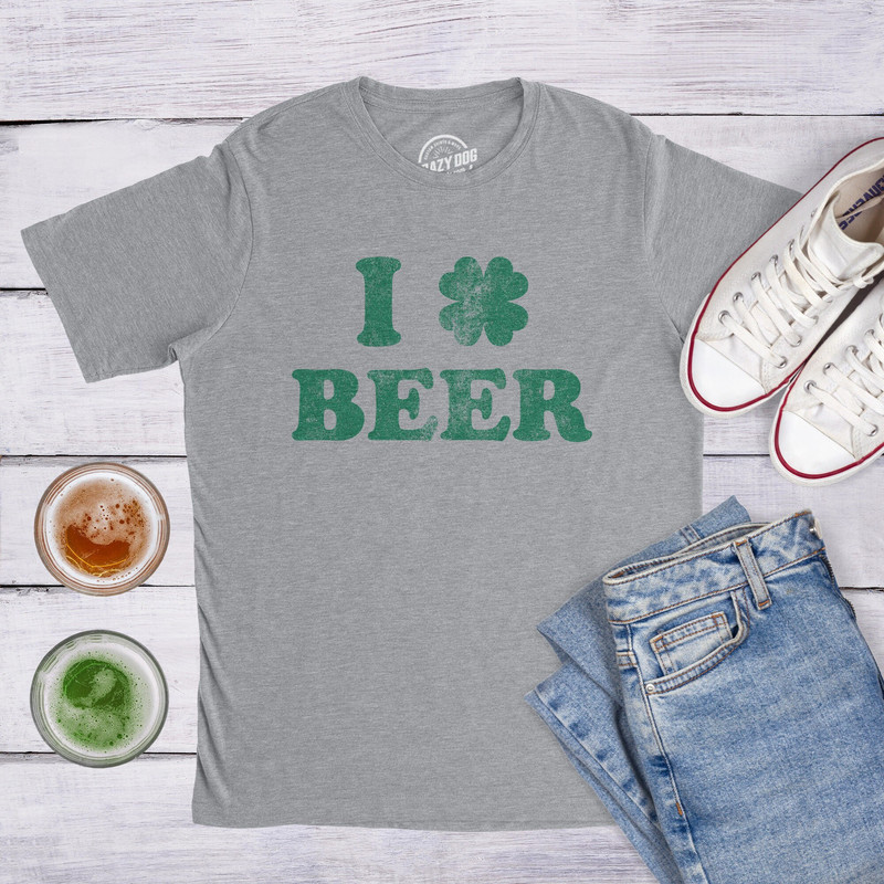 I Clover Beer, St Patricks Shirt, Beer Mug Shirt, Funny Drinking Shirts, Green Shirts,Funny Shirts,Drinking Shirt, Offensive Shirts, Beer.jpg