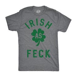 irish as feck tee, clover shirt, lucky irish shirt, ireland drinking t shirt, ireland top men, mans irish top, oh for lu