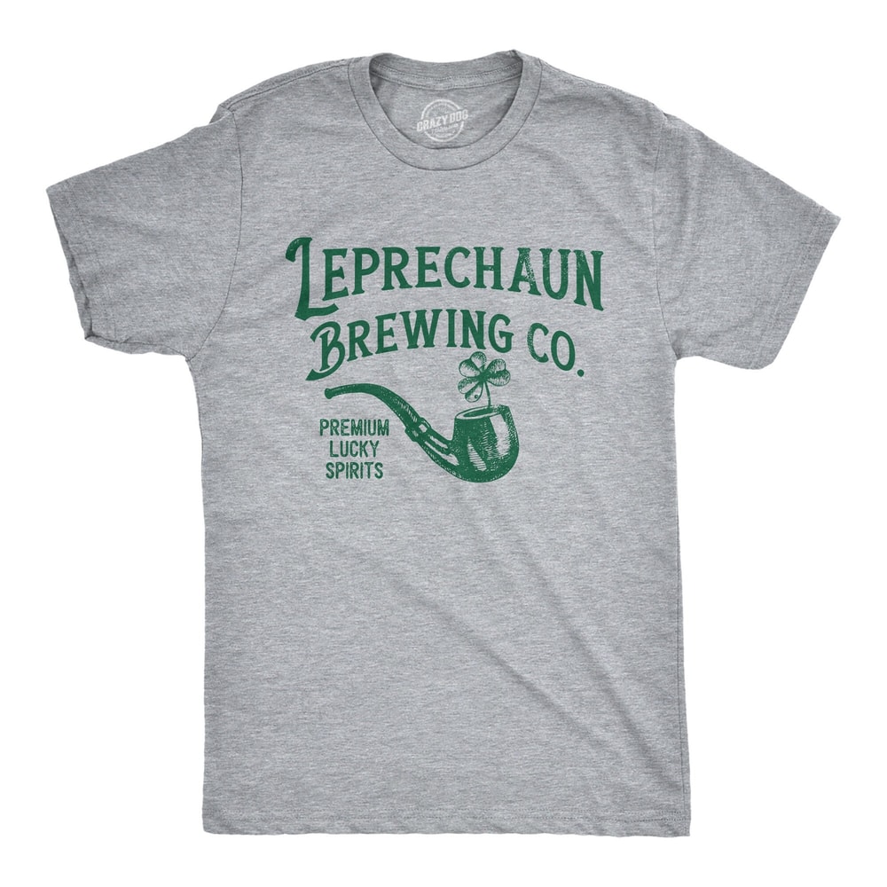 Leprechaun Brewing Co. Shirt, St Patricks Day Shirt, Lucky Green Irish shirt, Pun Shirt, Funny Shirts, Drinking Shirt, Distillery Shirts.jpg