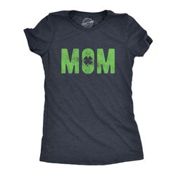 st patricks day mom, st patrick day shirt, luck of the irish green clover shirt woman, ireland tee woman, funny shirts w