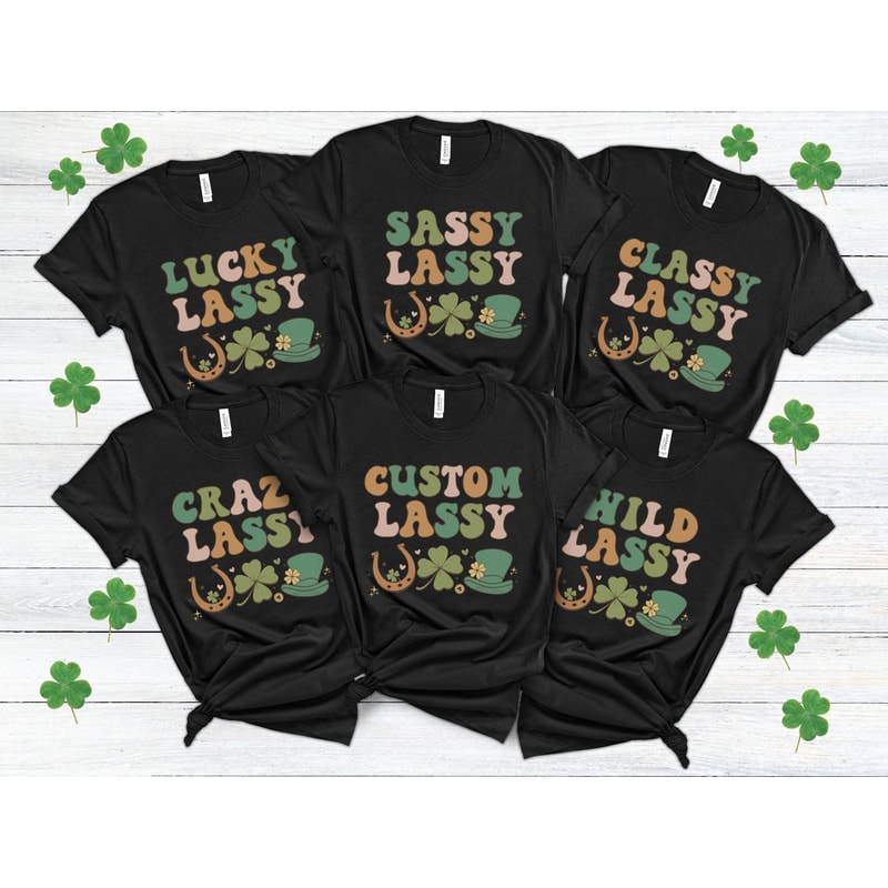 Retro St Patricks Day Shirts, Best Friend Matching St Paddy's Shirts 2024, Ireland Girls Trip Shirt, Sassy Lassy St Patty's Day Group Shirts.jpg