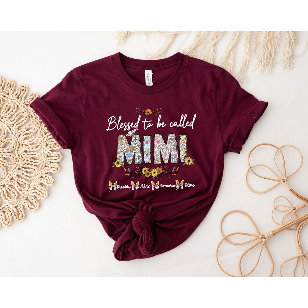 Blessed To Be Called Mimi Shirt, Custom Mimi Shirt, Personalized Mimi T-shirt, Mothers Day T-Shirt, Gift For Mothers Day, Mimi T-shirt.jpg
