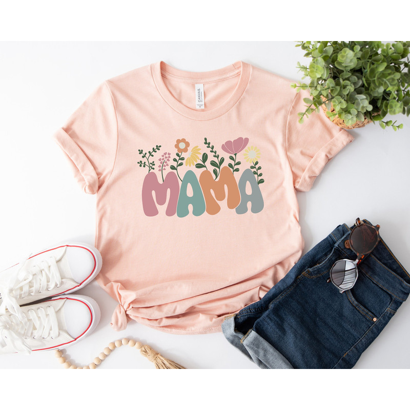 Mama Shirt, Floral Mama Shirt, Mama T-Shirt, Mothers Day T-Shirt, Gift For Mothers Day, New Mom Gift, Wildflower Mama Shirt, Cool Mom Shirt.jpg