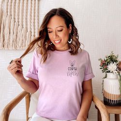 corgi mom shirt, dog mom tee, corgi lover, pocket size, corgi gifts, corgi lover gift, gift for mom, fur mama tee, gift