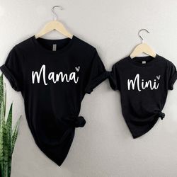 mama and mini shirts, mama shirt, mini shirt, mama mini matching shirt, mommy and me shirts, mothers day gift, mama and