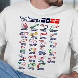 formula 1 calendar 2022 sweatshirt gift for racing fans speed lovers