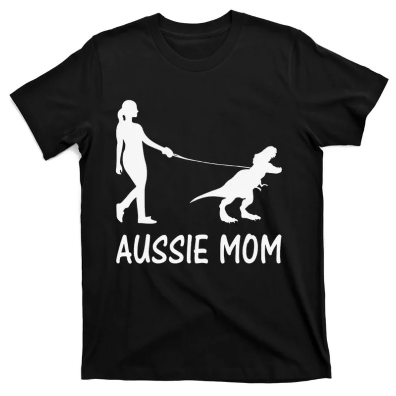 TeeShirtPalace Aussie Mom Australian Shepherd Dog Dinosaur Mother T-Shirt.jpg