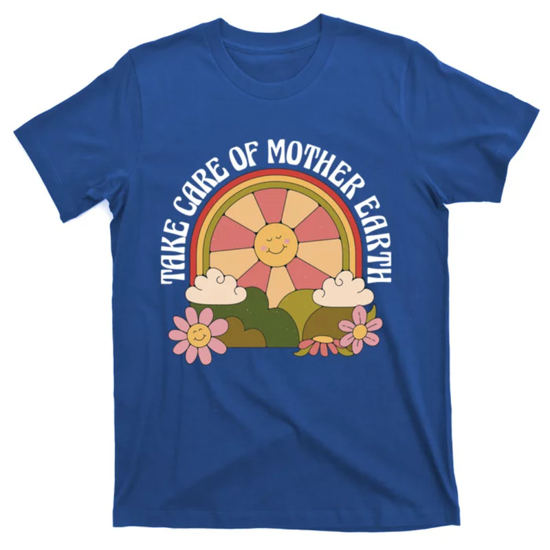 TeeShirtPalace Take Care Of Mother Earth Gift Sun Sunflower Flowers Gift T-Shirt.jpg