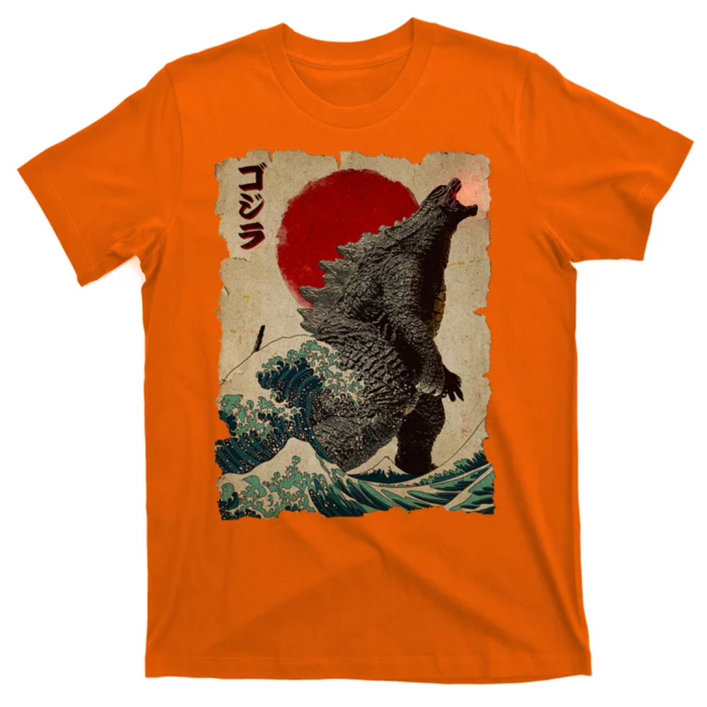 TeeShirtPalace Vintage Japanese Godzilla Great Wave Poster T-Shirt.jpg