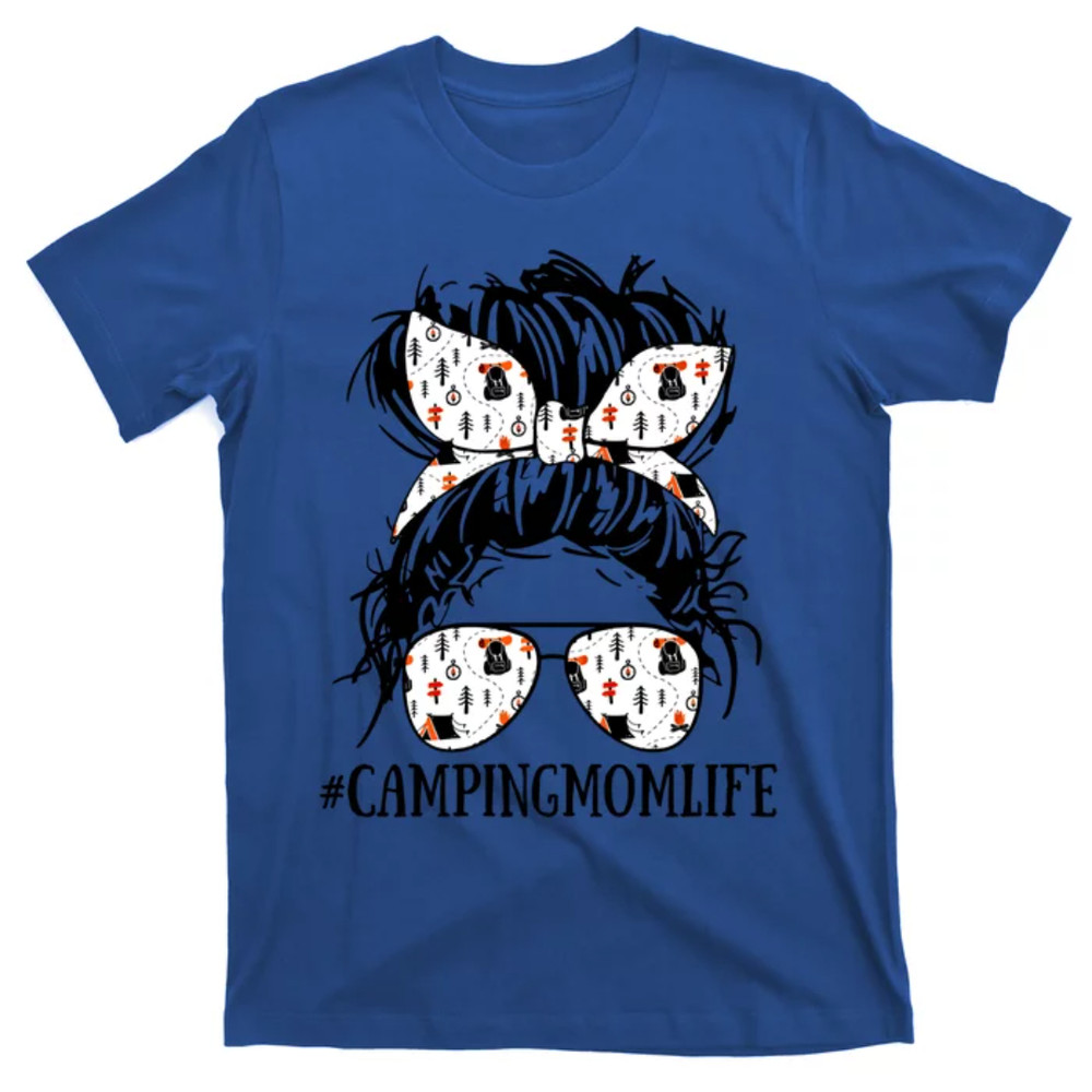 TeeShirtPalace Wo Camping Mom Life Camp Mother Messy Bun Hair Gift T-Shirt.jpg