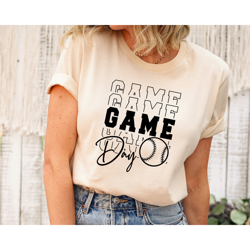 Baseball Shirt, Baseball Game Day Shirt for Women, Baseball Game Day TShirt, Baseball Mom Shirt, Game Day Baseball, Game Day Tee for Women.jpg