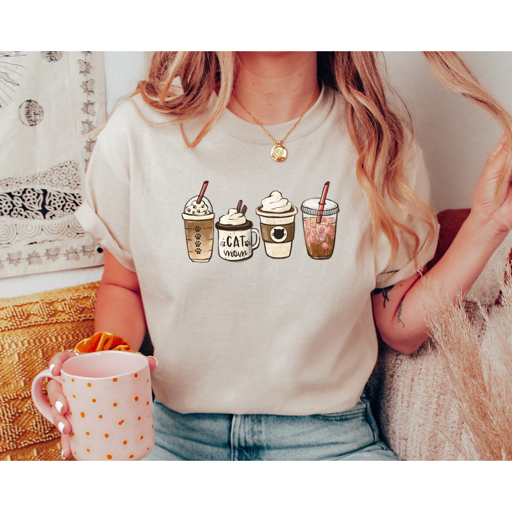CAT mom coffee lover shirt, latte iced coffee shirt, cute cat shirt, funny kitty mom shirt, cat mom sweatshirt, cat lover shirt, drink tee.jpg
