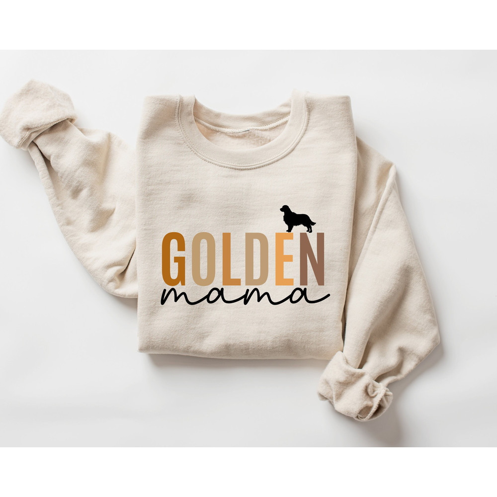 Golden Mama Shirt, Golden Retriever Sweatshirt, Dog Crewneck, Golden Dog Sweater, Dog Lover Gift, Golden Mom Sweatshirt, Dog Owner Clothing.jpg