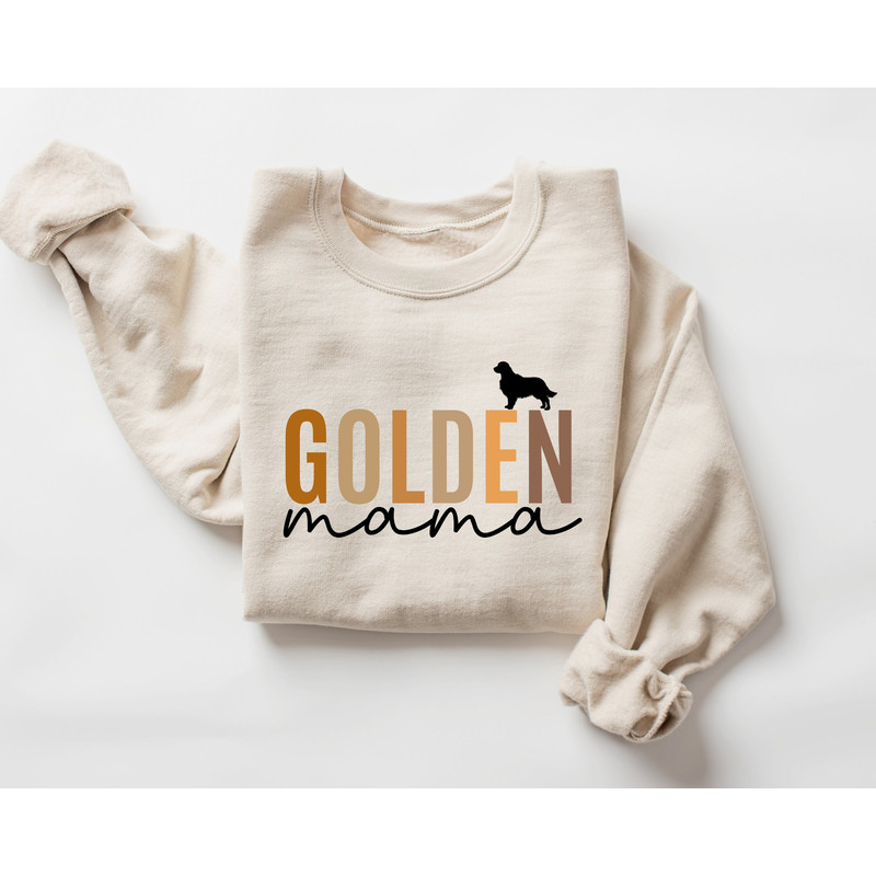 Golden Mama Shirt, Golden Retriever Sweatshirt, Dog Crewneck, Golden Dog Sweater, Dog Lover Gift, Golden Mom Sweatshirt, Dog Owner Clothing.jpg