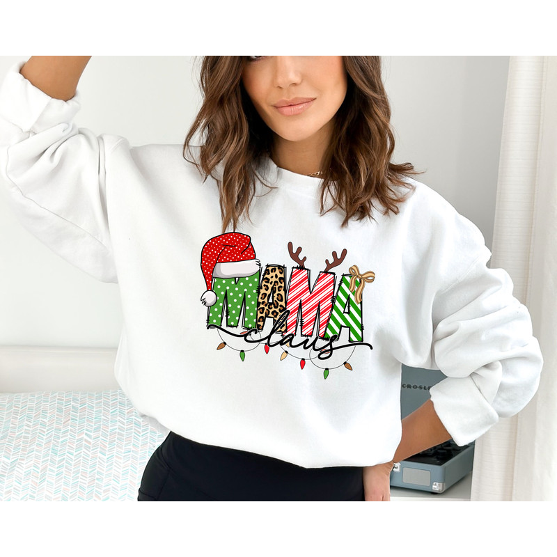Mama Claus Sweatshirt and Hoodie Mommy Christmas Shirt Vintage Christmas Tees Candy Shirt Gift for Mom Christmas Gift 2024 Christmas Shirt.jpg