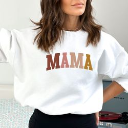 retro mama sweatshirt, mama ombre, new mom to be, mom shirts, pregnancy reveal, baby shower gift, mommy sweater, unisex