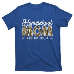 leopard homeschool mom mama coffee mothers day gift t-shirt