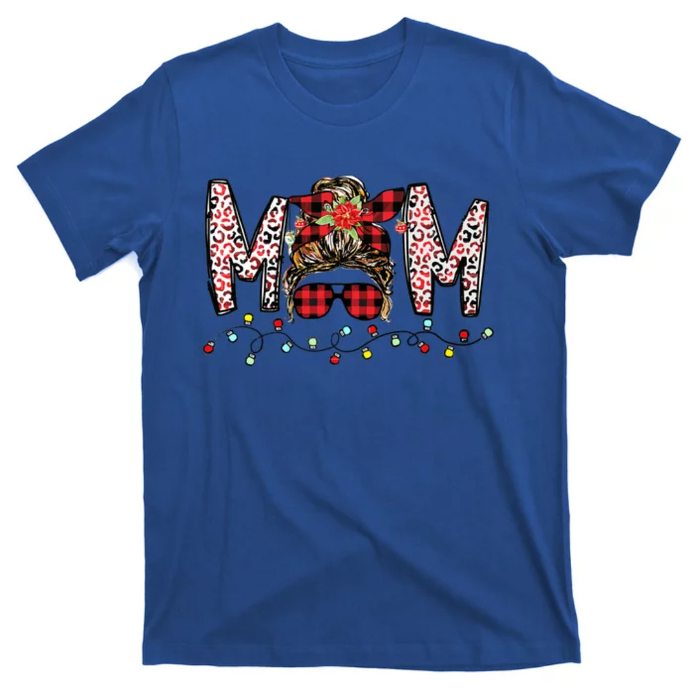 TeeShirtPalace Messy Bun Mom Santa Christmas Family Mama Xmas Mother Gift T-Shirt.jpg