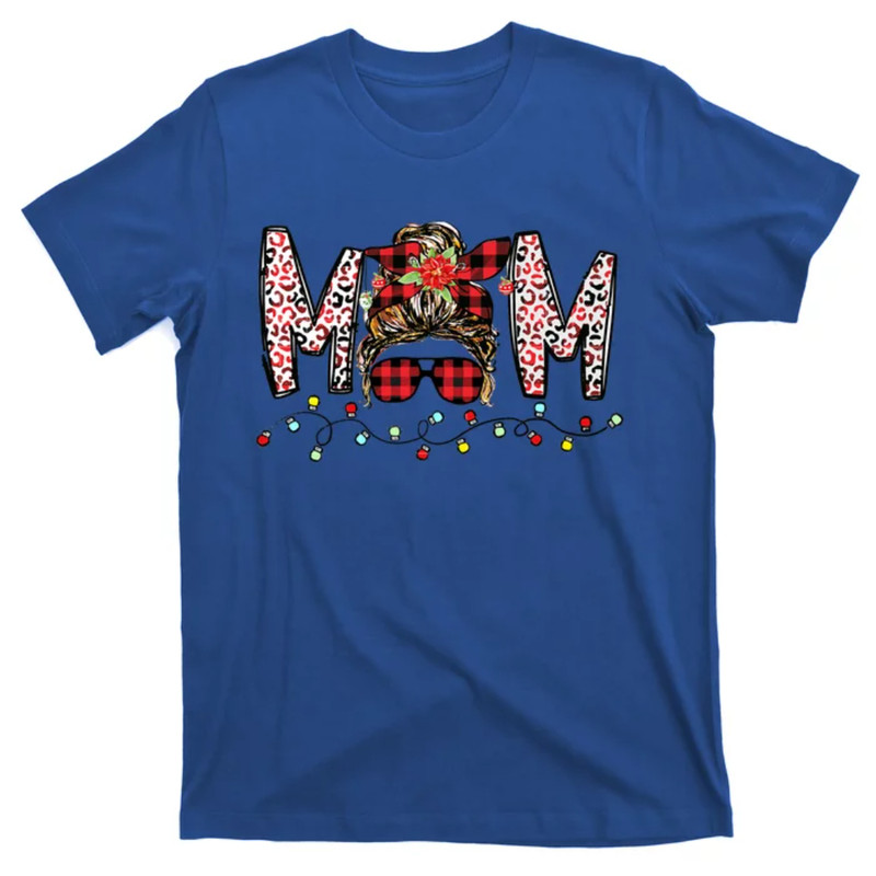 TeeShirtPalace Messy Bun Mom Santa Christmas Family Mama Xmas Mother Gift T-Shirt.jpg
