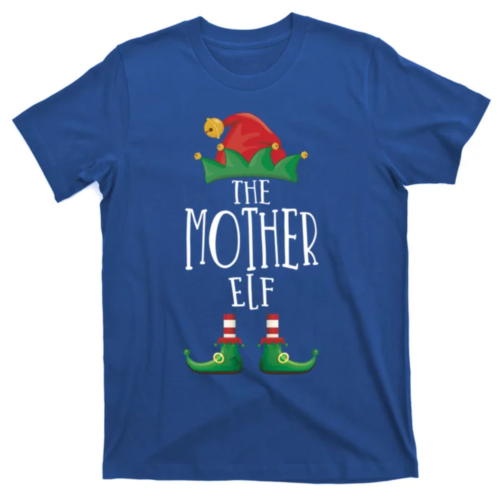 TeeShirtPalace Mother Elf Funny Family Matching Group Christmas Party Elf Gift T-Shirt.jpg