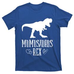 mumu saurus dinosaur mother grandma funny matching family funny gift t-shirt