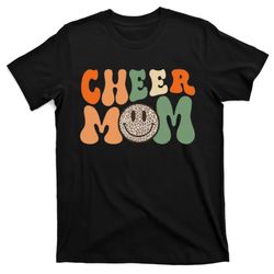 retro groovy cheer mom cheerleading cheerleader mothers day t-shirt