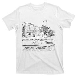winslow arizona az us 66 take it easy est 1926 mother road t-shirt