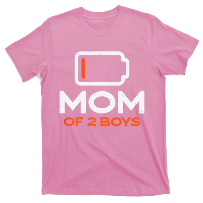 TeeShirtPalace Womens Mom Of 2 Low Battery Funny Mothers Day Mama Mommy Women T-Shirt.jpg