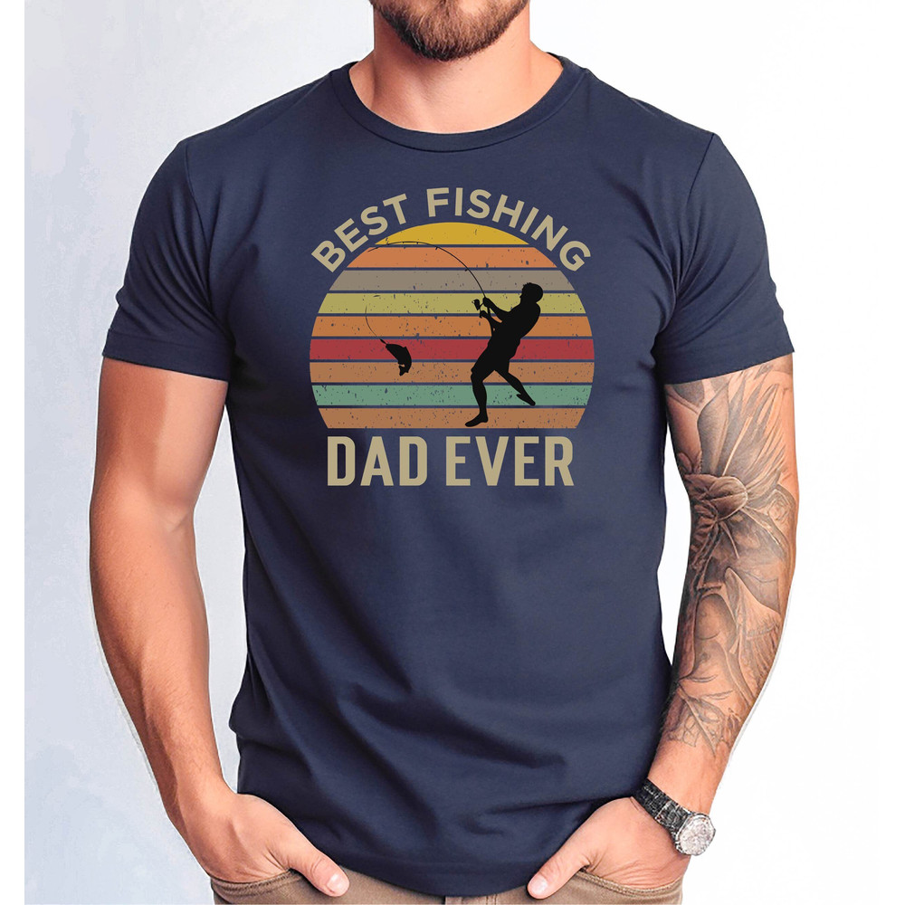 Best Fishing Dad Ever Tshirt, Fishing Dad Tshirt, Fishing Dad Distressed Design Tee, Father's Day Gift Tee, Fishing Dad Father's Day Tee.jpg
