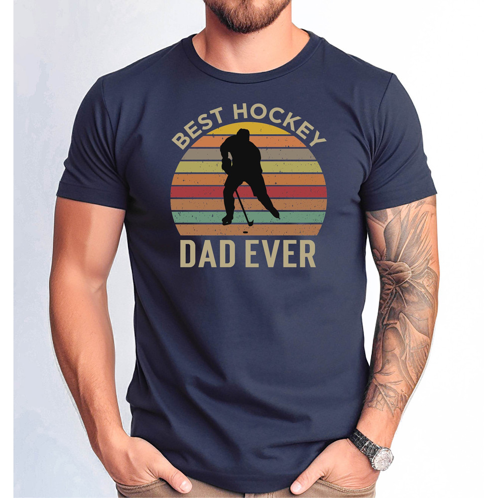 Best Hockey Dad Ever Tshirt, Hockey Dad Tshirt, Hockey Dad Father's Day Tee, Father's Day Gift Tee, Hockey Dad Distressed Design Tee.jpg