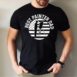 best painter dad american flag t-shirt, usa flag painter shirt, awosome us flag shirt, painter dad gift tee, artist husb