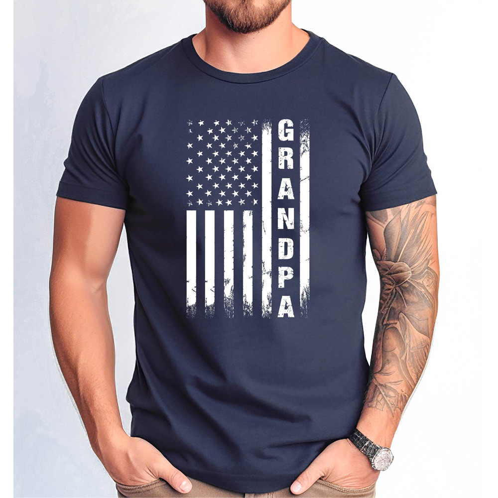 Grandpa Shirt, Grandpa Patriotic Flag Tee USA Flag Shirt, Grandpa Birthday Tee USA Patriotic Gift Shirt, Grandpa Father's Day Gift Idea Tee.jpg