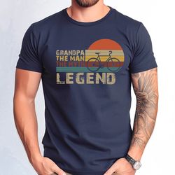 grandpa the man the myth the legend tshirt, cycling tee, cycling grandpa bike tshirt, cycling grandpa gift shirt, distre