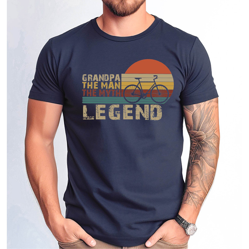 Grandpa The Man The Myth The Legend Tshirt, Cycling Tee, Cycling Grandpa Bike Tshirt, Cycling Grandpa Gift Shirt, Distressed Desing Tee.jpg