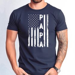 papa shirt, papa patriotic flag tee usa flag shirt, papa birthday tee usa patriotic gift shirt, papa fathers day gift id