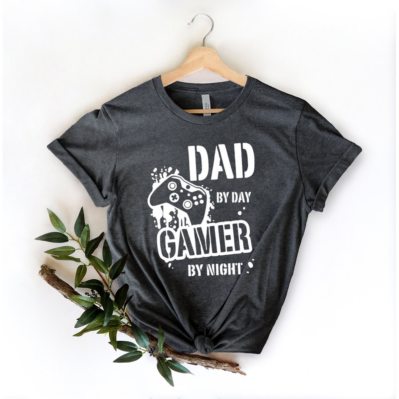 Dad By Day Gamer By Night T-Shirt , Dad Level Unlocked Gamer Shirt , Retro Gaming Gift T- shirt ,Father's Day Gift, Funny Daddy Gamer.jpg