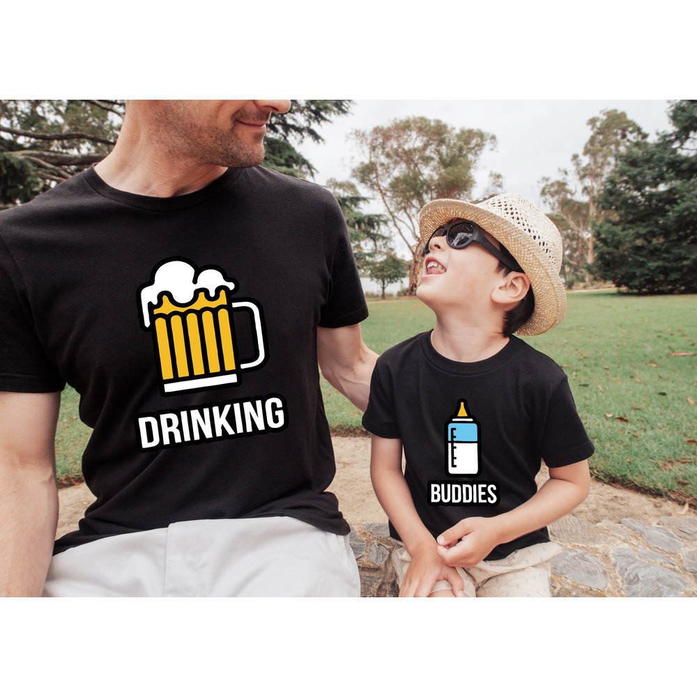 Daddy and me Shirt, Drinking Buddies Milk and Beer, Family Matching Shirts, Father and Son, Father and Daughter, New Dad Gift, Dad and Son.jpg