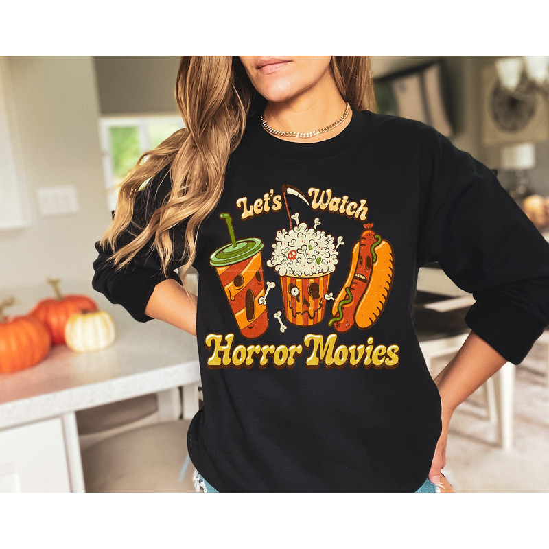 Cute Horror Movie Shirt, Horror Characters Shirt, Horror Shirt,Lets watch Horror movie Shirt,Funny Halloween Shirt,Horror Movie Characters,.jpg