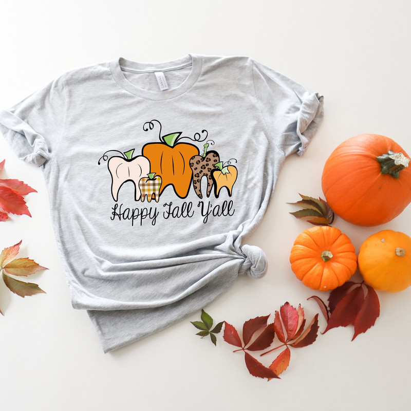 Dentist Fall shirt, Fall Shirt, Dentist Thanksgiving Shirt, Pumpkin Teeth Shirt, Thanksgiving Shirt,Dental Halloween Shirts, Trick Or Teeth.jpg