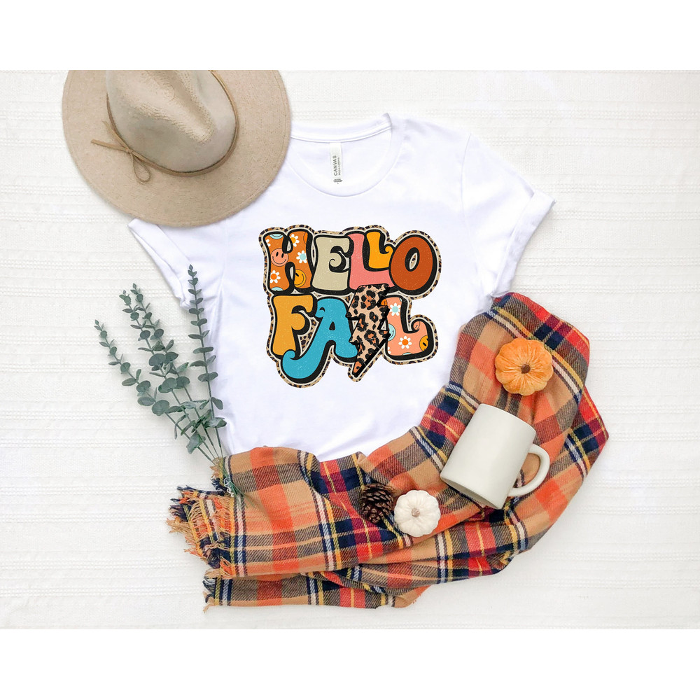 Hello Fall Shirt, Fall Shirt Thanksgiving Shirt, Fall Shirt, Autumn Shirt, Hello Pumpkin Shirt, Thanksgiving Food Shirt,Women fall Shirts.jpg