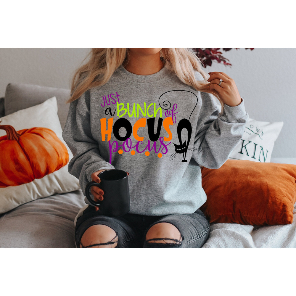 It's Just A Bunch Of Hocus Pocus Shirt, Girly Cat Hocus Pocus Shirt, Sisters Shirt, Halloween Shirt, cat Halloween Shirt, Halloween Party.jpg