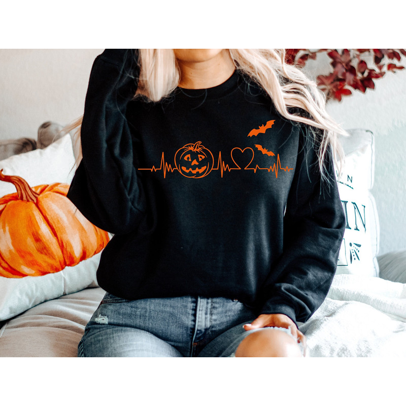 Pumpkin Heartbeat Shirt, Halloween Pumpkin Shirt, Halloween Medical Shirt, Halloween Party Tee, Pumpkin Faces Tee,Halloween Gift Shirt.jpg