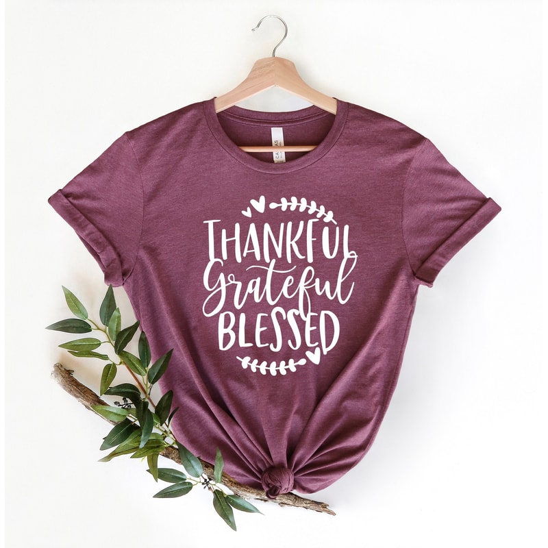 Thankful Grateful BThanksgiving Shirt, Cute Fall Graphic Tee , Truck Pumpkin Shirt, Fall Harvest Shirt, Mom Fall Shirt ,Farm Pumpkins.jpg