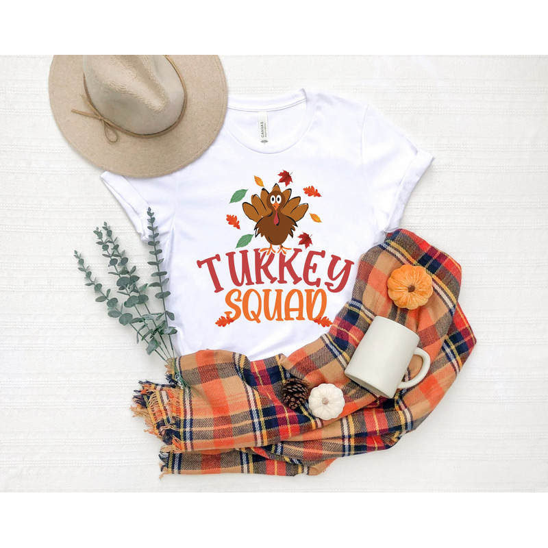 Turkey Squad Shirt, Turkey Crew Thanksgiving T Shirt, Friends Family Autumn Vneck for Women, Thanksgiving Thankful Fall Fashion Women Shirt.jpg