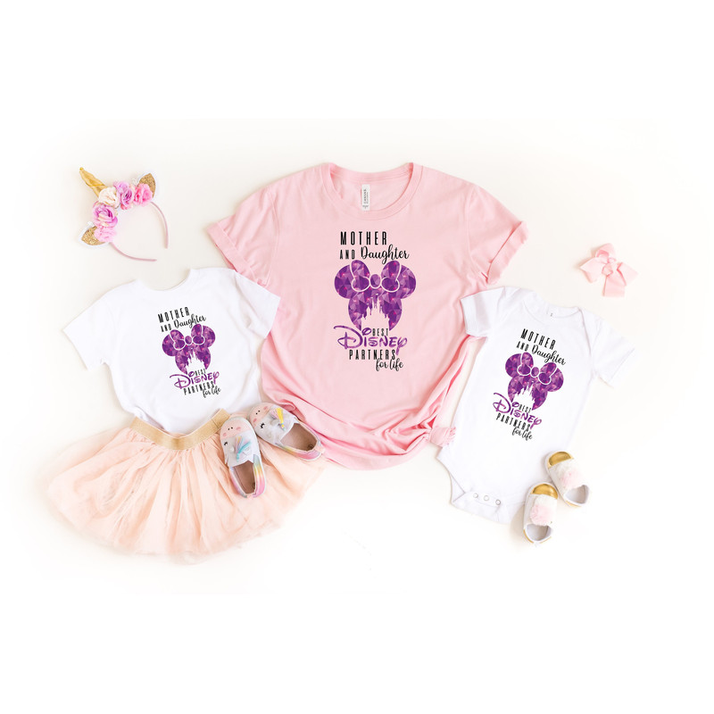 Mother And Daughter Matching T-Shirt, Disney Mom Shirt, Best Disney Partners Shirt, Best Mother Gift, Mama and Me Shirt, Disney Matching Tee.jpg