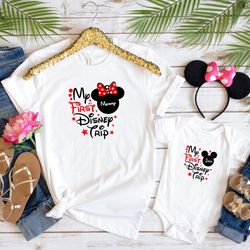my first disney trip shirt,family matching disney shirt, custom disney shirts, mom and me shirt, disney kids shirt, disn