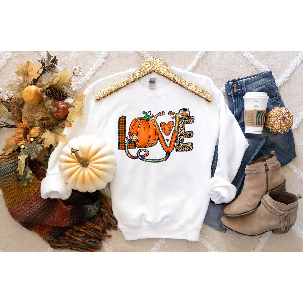 Nurse Love Shirt, Pumpkin Shirts, Nurse Fall Shirt, Shirt for Women, Pumpkin Lover, Fall Shirt, Fall Boho Shirt for Nurse.jpg