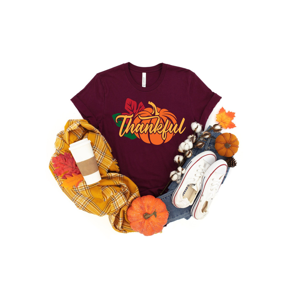 Thankful Shirt, Pumpkin Shirt, Happy Thanksgiving Shirt, Thanksgiving Shirt, Cristian Shirt, Believer Shirt, Thanksgiving Gift.jpg