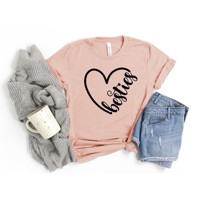 Besties Heart Shirts - Sisters Matching Tees - Best Friends Shirts -Cousin Matching - Friends Matching Shirts-BFF Shirts-Best Friends Gifts.jpg