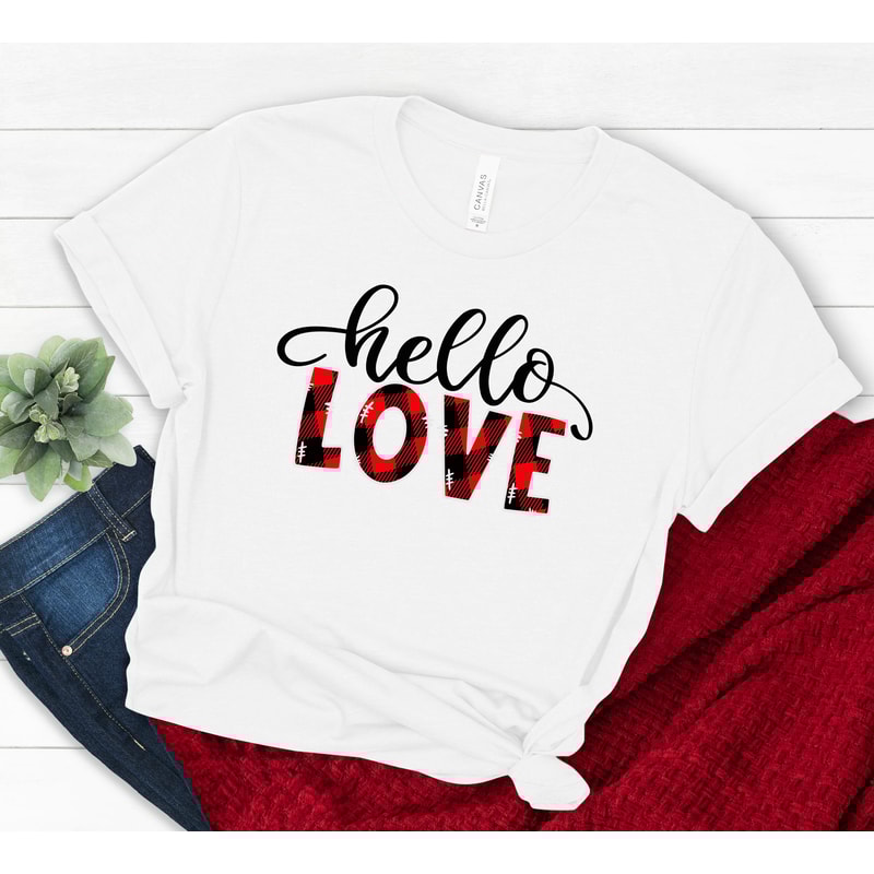 Hello Love Shirts, Valentine's Shirt, Lovers Shirt, Valentine's Day Shirt, Funny Valentines Shirt, Gift for Valentines, Couple Shirts.jpg